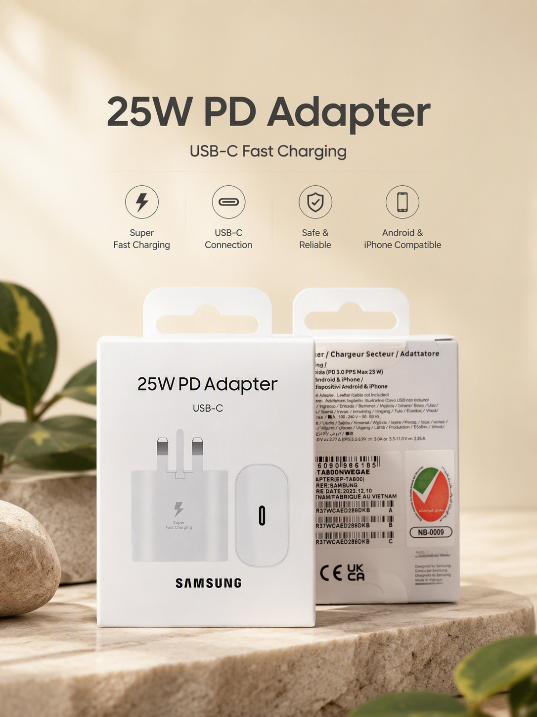 شارژر سامسونگ مدل EP-TA800 توان ۲۵ وات اورجینال